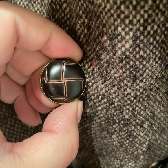 Micheal kors tweed peacoat jacket with vegan leather but real fur looks amazing - Picture 4 of 8